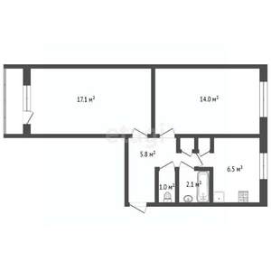 2-к квартира, вторичка, 47м2, 3/5 этаж