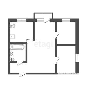 2-к квартира, вторичка, 41м2, 5/5 этаж