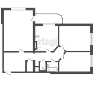 3-к квартира, вторичка, 76м2, 11/16 этаж