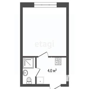 Студия квартира, вторичка, 18м2, 5/5 этаж
