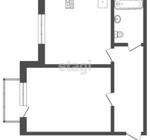 1-к квартира, вторичка, 35м2, 1/3 этаж