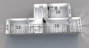 2-к квартира, вторичка, 62м2, 12/12 этаж