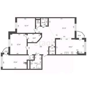 4-к квартира, вторичка, 135м2, 7/10 этаж