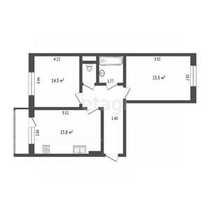 2-к квартира, вторичка, 59м2, 10/10 этаж