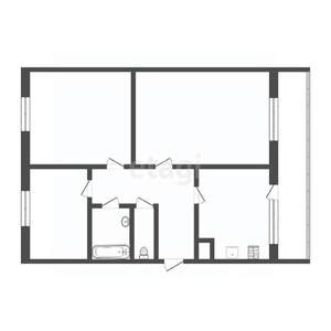 3-к квартира, вторичка, 77м2, 9/9 этаж