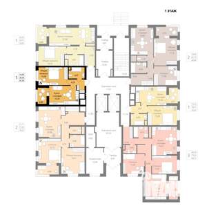 1-к квартира, вторичка, 39м2, 1/18 этаж