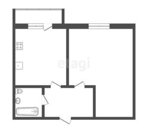 1-к квартира, вторичка, 41м2, 1/10 этаж