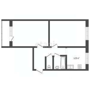 2-к квартира, вторичка, 49м2, 5/5 этаж