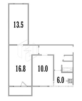 3-к квартира, вторичка, 56м2, 4/5 этаж