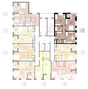 2-к квартира, вторичка, 71м2, 17/18 этаж