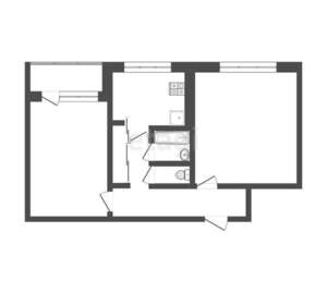 2-к квартира, вторичка, 50м2, 6/9 этаж