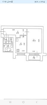 1-к квартира, вторичка, 37м2, 3/9 этаж