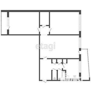 3-к квартира, вторичка, 64м2, 7/9 этаж