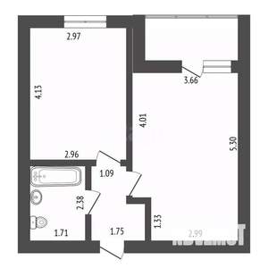 1-к квартира, вторичка, 39м2, 11/15 этаж