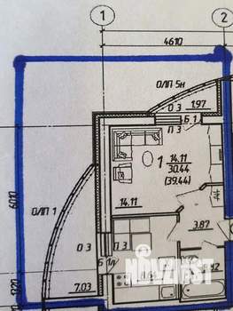 1-к квартира, вторичка, 31м2, 3/10 этаж