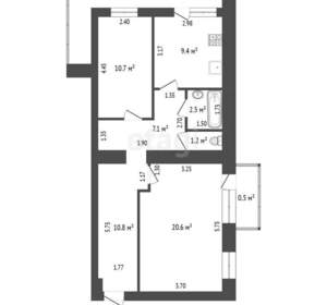 2-к квартира, вторичка, 62м2, 2/5 этаж