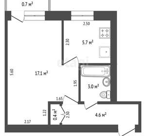 1-к квартира, вторичка, 32м2, 5/5 этаж