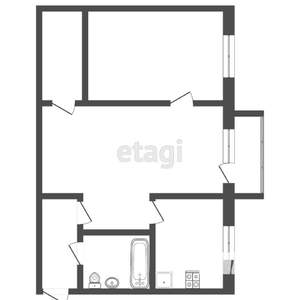 2-к квартира, вторичка, 40м2, 4/5 этаж