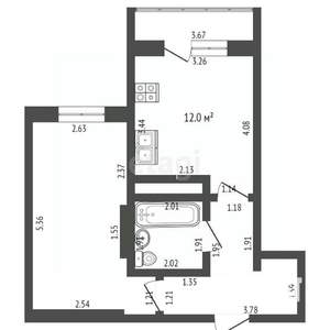 1-к квартира, вторичка, 38м2, 6/17 этаж