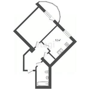 1-к квартира, вторичка, 37м2, 1/12 этаж