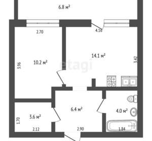 1-к квартира, вторичка, 38м2, 6/16 этаж
