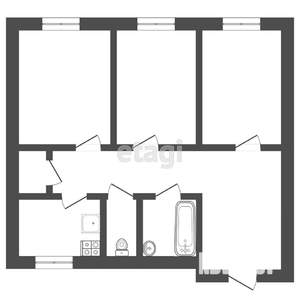 3-к квартира, вторичка, 93м2, 4/5 этаж