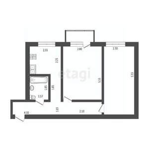 2-к квартира, вторичка, 43м2, 3/4 этаж