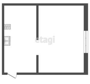 1-к квартира, вторичка, 21м2, 3/5 этаж