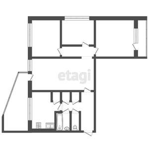 4-к квартира, вторичка, 68м2, 3/9 этаж