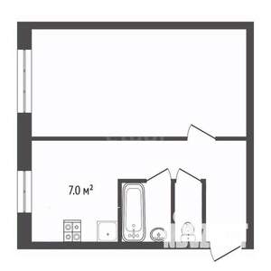 1-к квартира, вторичка, 33м2, 5/5 этаж