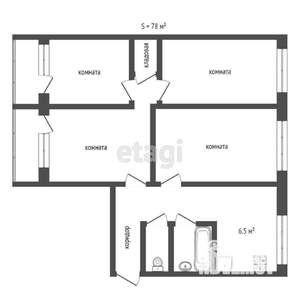 4-к квартира, вторичка, 81м2, 3/5 этаж