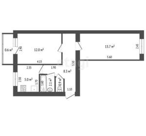 2-к квартира, вторичка, 42м2, 4/5 этаж