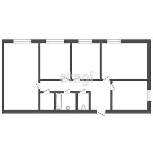 4-к квартира, вторичка, 67м2, 4/5 этаж