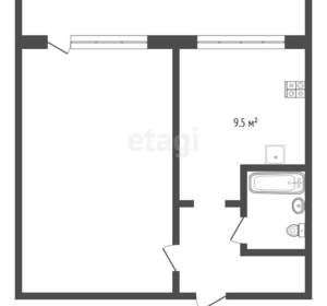 1-к квартира, вторичка, 43м2, 7/9 этаж