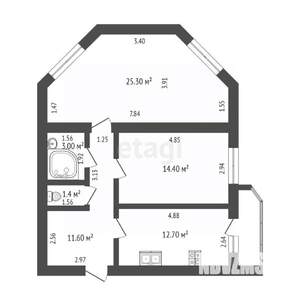 2-к квартира, вторичка, 68м2, 10/10 этаж