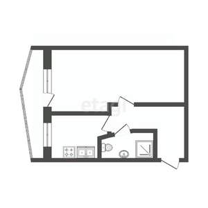 1-к квартира, вторичка, 28м2, 6/9 этаж