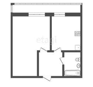 1-к квартира, вторичка, 39м2, 16/16 этаж