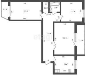 3-к квартира, вторичка, 65м2, 10/10 этаж