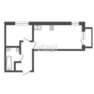 1-к квартира, вторичка, 39м2, 1/6 этаж
