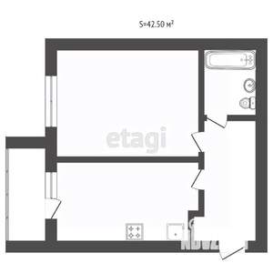 1-к квартира, вторичка, 45м2, 8/14 этаж