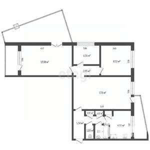 3-к квартира, вторичка, 65м2, 6/9 этаж