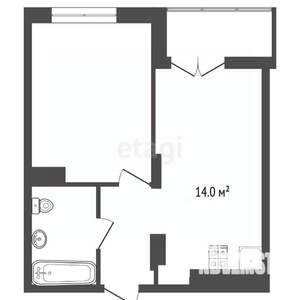 1-к квартира, вторичка, 41м2, 14/18 этаж