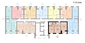 2-к квартира, вторичка, 63м2, 10/12 этаж