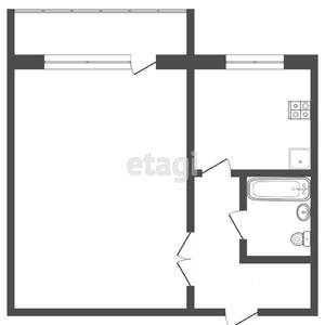 1-к квартира, вторичка, 39м2, 2/10 этаж