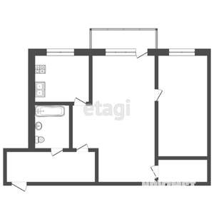 2-к квартира, вторичка, 41м2, 3/4 этаж