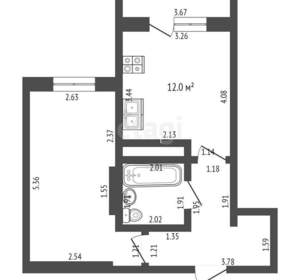 1-к квартира, вторичка, 38м2, 6/17 этаж