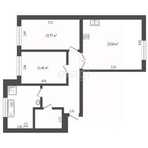 3-к квартира, вторичка, 73м2, 1/3 этаж