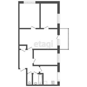 4-к квартира, вторичка, 64м2, 5/5 этаж