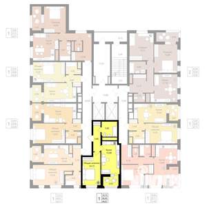 1-к квартира, вторичка, 40м2, 12/18 этаж