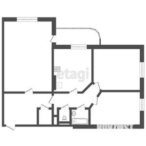 3-к квартира, вторичка, 74м2, 12/16 этаж